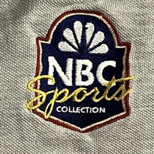 VTG NBC Sports Collection Logo Gray Polo Shirt, 100% Cotton, Retro Y2K  Mens XL